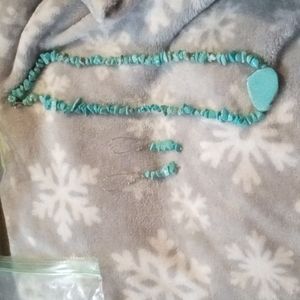 Handmade necklace earring set